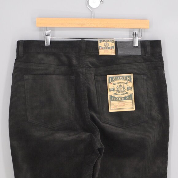 NWT RALPH LAUREN JEANS CO. Classic Bootcut Corduroy Pants Black Size 14 - Picture 4 of 8